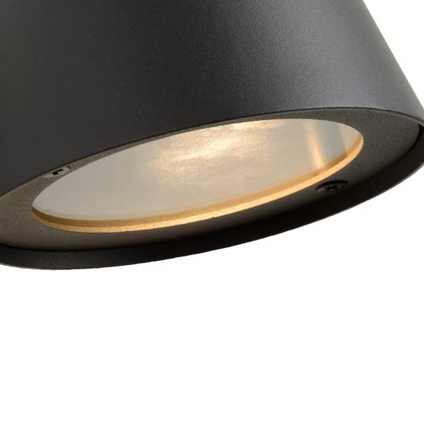 Lucide DINGO-LED - Applique murale Intérieur/Extérieur - LED Dim. - GU10 - 1x5W 3000K - IP44 - Anthracite - détail 2